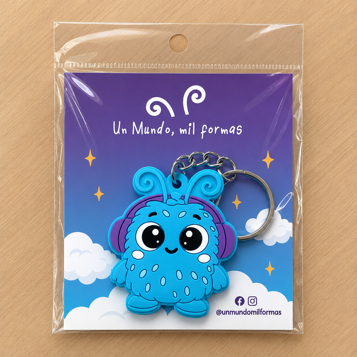 Blu PVC Keychain